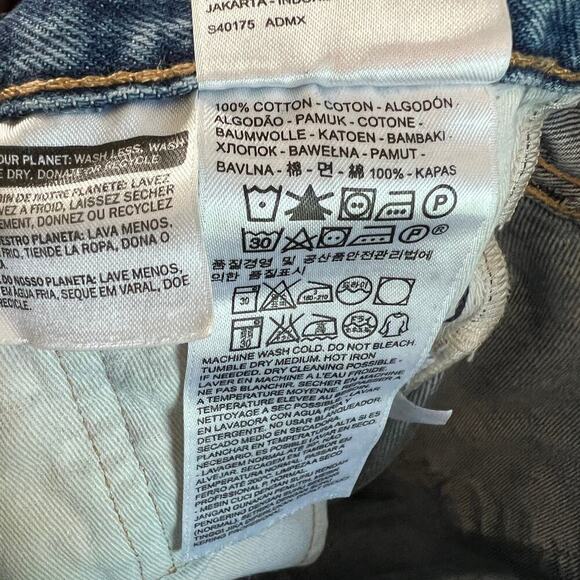 Levi's 511 Selvedge Slim White Cone Denim Jeans Men's 29x34 Mid Rise Distressed - Picture 8 of 9
